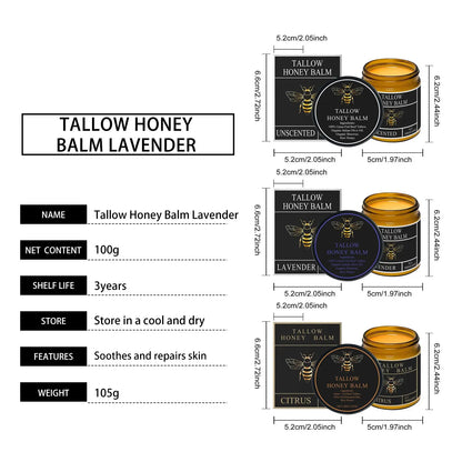 Beef Tallow Honey Balm