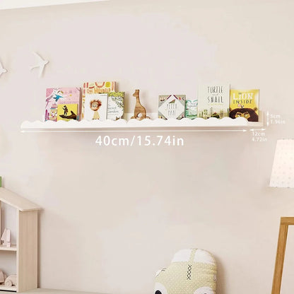Wavy Wooden Floating Shelf