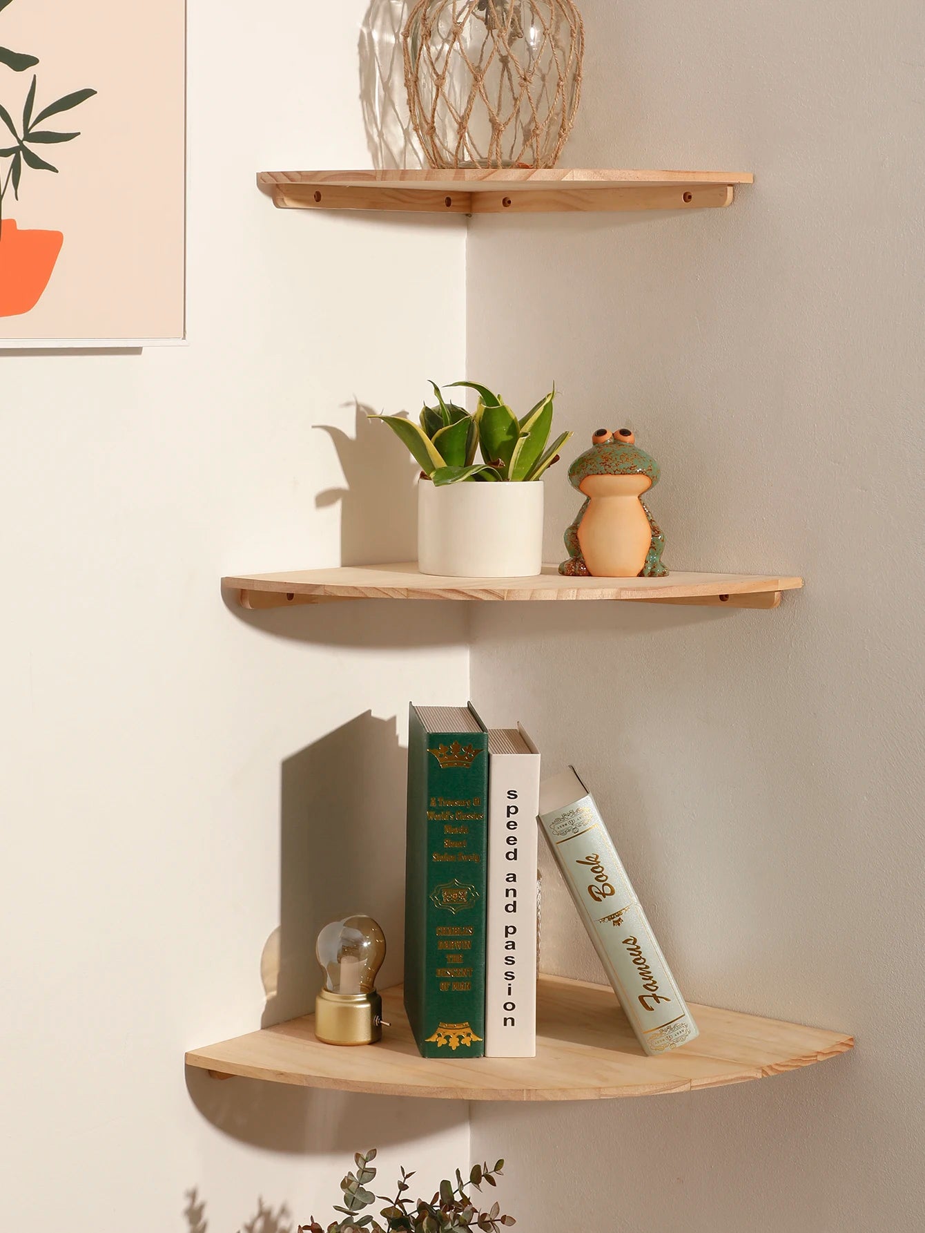 Corner floating Shelves