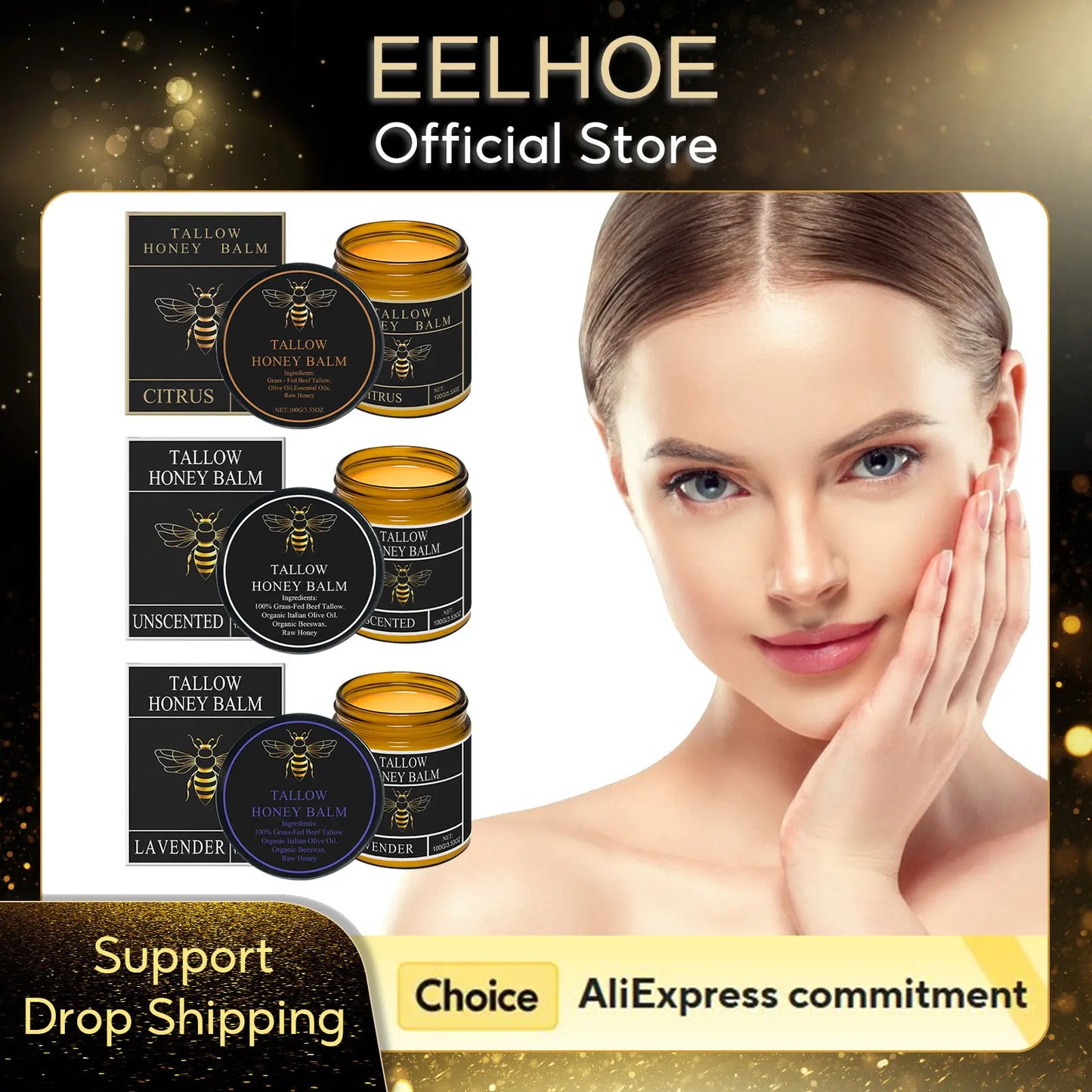 Beef Tallow Honey Balm