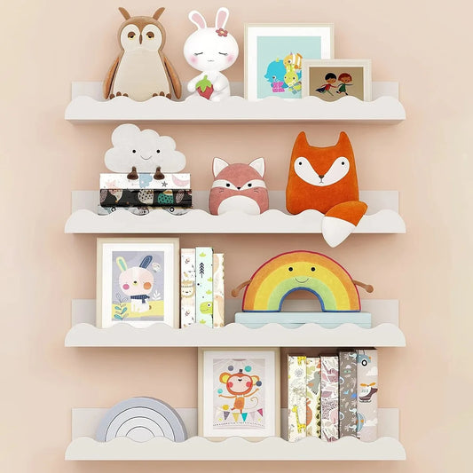 Wavy Wooden Floating Shelf