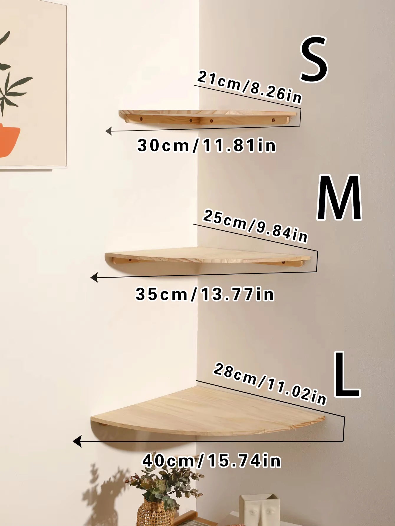Corner floating Shelves