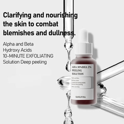 AHA 30%+BHA 2% Exfoliating Face serum