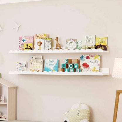 Wavy Wooden Floating Shelf
